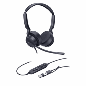 Diadema Alámbrica Yealink UH42 Dual con Audio HD y Conectividad USB-C/A Certificada con Microsoft Teams