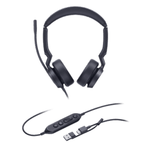 Diadema Alámbrica Yealink UH44 Dual USB-C/A Certificada con Microsoft Teams