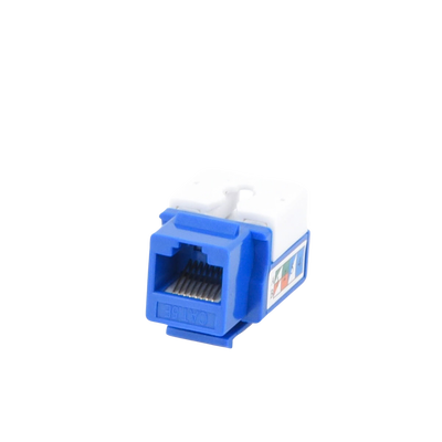 Módulo Jack Keystone  Cat5e con terminación 110 (Punchdown) para faceplate - Color Azul - Image 2