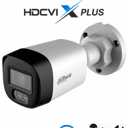 DAHUA DH-HAC-HFW1500RLN-IL-T - Cámara Bullet Full Color de 5 Megapixeles/ Audio 2 vías/ Iluminador Dual Inteligente Mediante IR y Luz Calida/ Leds para 20 Metros/ DNR Para Reducción de Ruido en Imagen/ WDR de 120 dB/ Lente de 2.8 mm/ Policarbonato