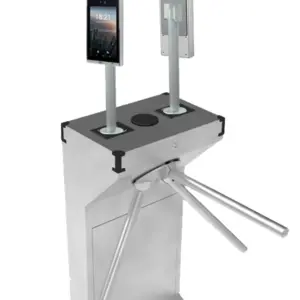 ZKTECO - Kit Bidireccional de torniquete TS1000D con 2 equipos de acceso FaceDepot7BL