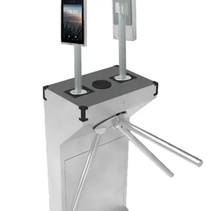 ZKTECO - Kit Bidireccional de torniquete TS1000D con 2 equipos de acceso FaceDepot7BL