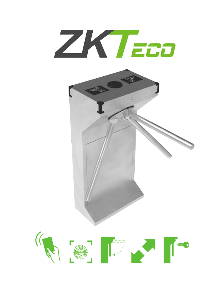 ZKTECO - Kit Bidireccional de torniquete TS1000D con 2 equipos de acceso FaceDepot7BL - Image 3