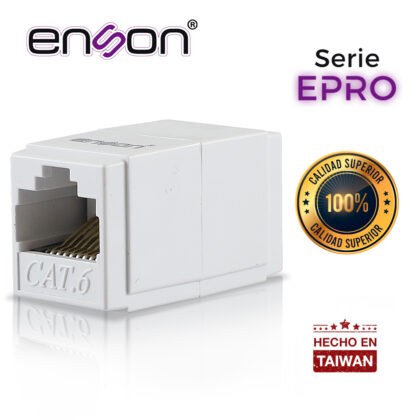 COPLE RJ45 ENSON EPRO-COP6 HEMBRA-HEMBRA CAT6 IDEAL PARA UNIR DE DOS SEGMENTOS DE CABLE UTP YA TERMINADOS