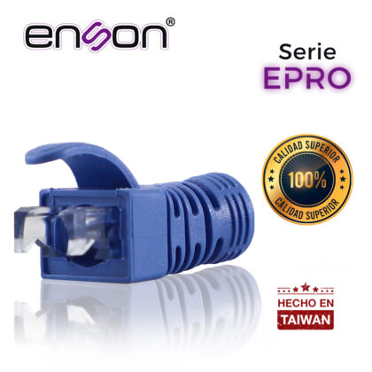BOTA PARA CABLE UTP ENSON EPRO-BOOT-BL COLOR AZUL IDEAL PARA EL TERMINADO Y CUIDADO DEL REMATADO, COMPATIBLE CON CAT5E/6/6A Y CON PLUGS ENSON EPRO-PLUG