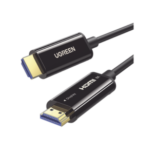 Cable HDMI de 10 Metros por Fibra Óptica 8K@60Hz / Fibra de 4 núcleos + Cobre estañado de 7 núcleos / Compatible con HDMI 2.1 / Alta velocidad 18 Gbps / 3D / HDR / Caja de Aleacion Zinc / Premium