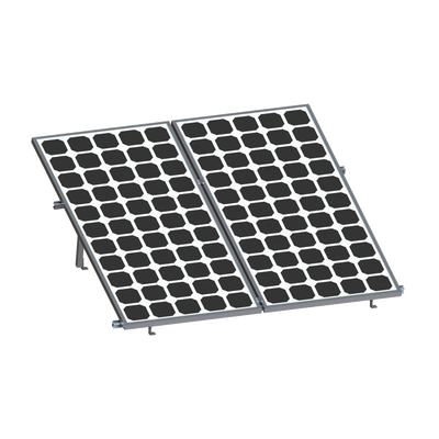 Montaje para 2 Paneles Solares, Riel "8" de 2700mm para Módulos con Espesor de 30-35mm, Velocidad de Viento Máx. 136km/h - Image 2