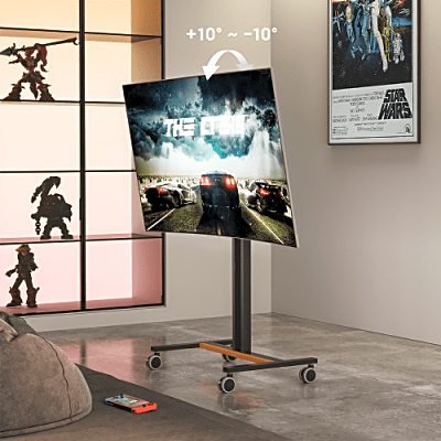 Soporte Móvil para Pantalla | Compatibilidad VESA 200x200 hasta  600x400 / Ruedas con Frenos / Ajuste de Altura y Ángulo / Soporte para TV de hasta 55 Pulgadas / Capacidad de Peso 35 kg - Image 3