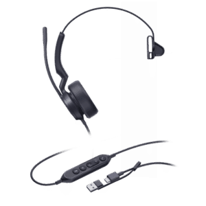 Diadema Alámbrica Yealink UH44 Mono USB-C/A Certificada con Microsoft Teams