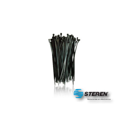 CINCHOS STEREN TY25 BOLSA CON 100 PZS C/U PERMITEN SUJETAR Y ORGANIZAR CABLES DE MANERA PERMANENTE EN INTERIORES Y EXTERIORES