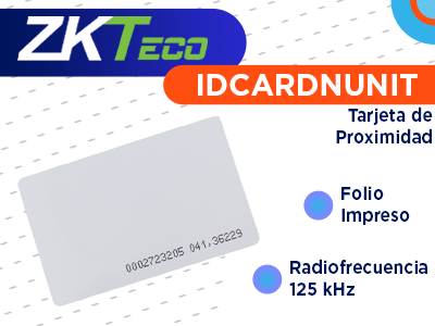 ZKTECO IDCARDNUNIT - Tarjeta ID con Frecuencia de 125 kHz, 1 mm de Grosor con Folio Impreso / Tarjeta unitaria - Image 3
