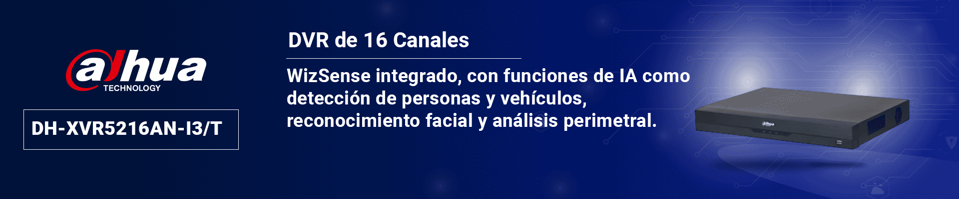 DAHUA DH-XVR5216AN-I3/T - DVR de 16 Canales 5 MP Lite WizSense/ HDCVI X PLUS/ Audio Bidireccional/ H.265+/ 16 Ch HDCVI + 8 IP/ Hasta 24 Ch IP/ Reconocimiento Facial/ SMD Plus/ Protección Perimetral/ 2 Sata de Hasta 16 TB/ Compatible con Dolink Care - Image 2