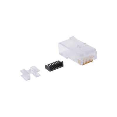 Plug RJ45 Cat6, Para Cable UTP Calibre 23 a 26 AWG, Chapado en Oro de 50 micras, Bolsa con 50 piezas - Image 2