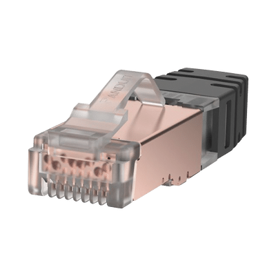 Plug RJ45 Cat6 Blindado, Para Cable Calibre 24-26 AWG, Chapado en Oro de 50 micras, Paquete de 100 piezas - Image 3