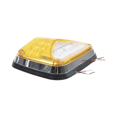 Luz de Advertencia de 8 X 6", Color Ámbar, Con Luz de Trabajo clara, Ideal para Ambulancias - Image 2