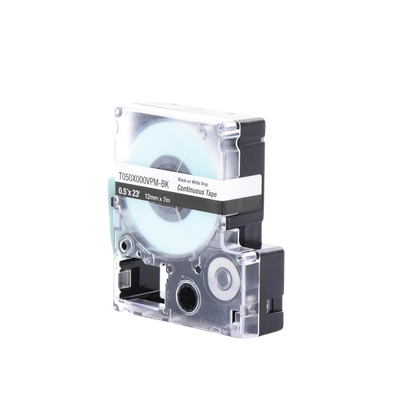 Casete de Etiquetas de Vinilo de Cinta Continua, Color Negro Sobre Blanco, Uso Interior/Exterior, 12 (0.5 in) mm de Ancho x 7 Metros de Largo - Image 8