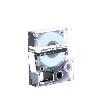 Casete de Etiquetas de Vinilo de Cinta Continua, Color Negro Sobre Blanco, Uso Interior/Exterior, 12 (0.5 in) mm de Ancho x 7 Metros de Largo - Image 6