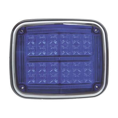 Luz de advertencia de 8 X 6", Color Azul, SAE, IP67, Ideal para Ambulancias - Image 2