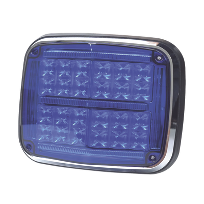 Luz de advertencia de 8 X 6", Color Azul, SAE, IP67, Ideal para Ambulancias - Image 4