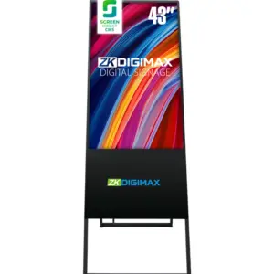 ZKDIGIMAX DG03A2F43 – Pantalla LCD de 43" tipo Banner Vertical, Full HD, Android 11, Brillo 350 nits, Vida útil +30,000 h, Ideal para Publicidad Digital en Retail y Servicios