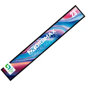 ZKDIGIMAX DG03S1W23 - Pantalla LCD Estrecha de 23" para Estantería, Ultrapanorámica, Resolución Full HD, Android 8.1, Alta Brillantez