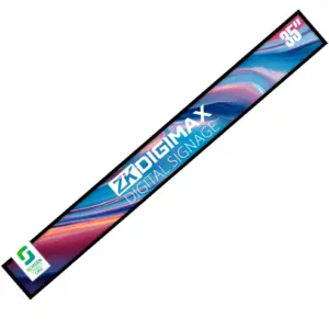 ZKDIGIMAX DG03S1W35 - Pantalla LCD Estrecha de 35" para Estantería, Ultrapanorámica, Resolución Full HD, Android 8.1, Alta Brillantez