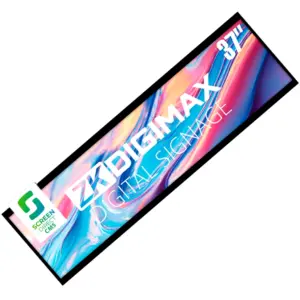 ZKDIGIMAX DG03S1W37 - Pantalla LCD Estrecha de 37" para Estantería, Ultrapanorámica, Resolución Full HD, Android 8.1, Alta Brillantez