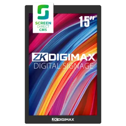 ZKDIGIMAX DG03A3W15 – Pantalla LCD de 15.6" para Mostrador o Escritorio, Full HD, Android 11, Brillo de 500 nits, Vida útil +50,000 h, Ideal para Publicidad Digital