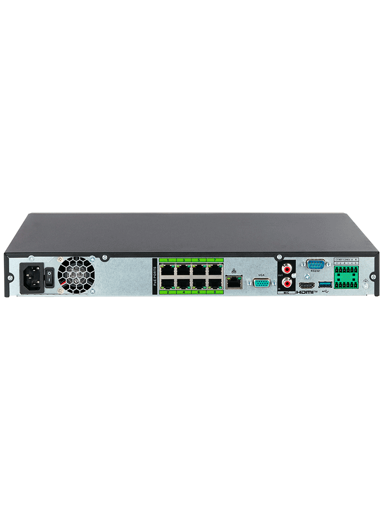 DAHUA DHI-NVR5216-8P-EI2- NVR IP 8k/ Acupick/ WizSense/ 16 canales 1U con 8 PoE, 2 HDD, H.265+/H.265, 448 Mbps, reconocimiento y detección facial, protección perimetral/ SMD Plus/ IA por cámara/ ANPR/ mapa de calor/8K HDMI output/ - Image 2