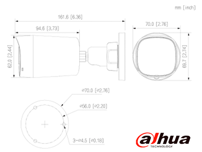 DAHUA DH-HAC-HFW1500RLN-A-S3-DIP - Cámara Bullet de 5 Megapíxeles Starlight/ Micrófono Integrado/ Lente de 2.8mm/ Hasta 30 mts de Iluminación Inteligente/ IP67 - Image 4