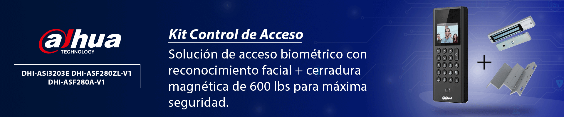 DAHUA Paquete de Control de Acceso y Asistencia con Reconocimiento Facial  +  Soporte en ZL + Cerradura Magnetica de 600 Lbs/ 280 Kg - Image 2