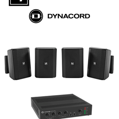 ElectroVoice M_KITU1202EVIDS - Kit de Audio / Amplificador Mixer 120W / 4 Altavoces EVID-S 15W Negras