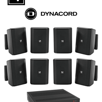 ElectroVoice M_KITU2404EVIDS - Kit de Audio / Amplificador Mixer240W / 8 Altavoces EVID-S 15W Negras