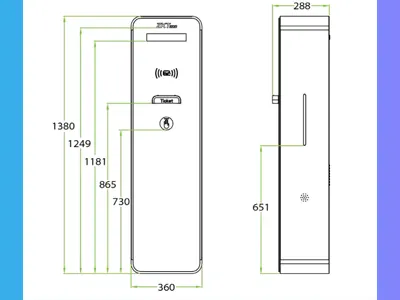 ZKTECO TBM01 / TBM02 - Kit de Dispensador y Lector de Tickets QR / Sin Contacto / Compatible con Sensor de Masa VR10, UHF / Pantalla LED / Funciones de Voz / Requiere Software para cobro ZK Bio CV Security modulo de estacionamiento - Image 13