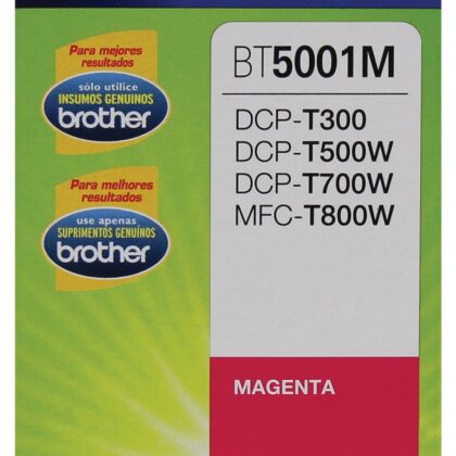 Tóner - Botella de tinta Brother BT5001M magenta - rendimiento aproximado 5, 000 páginas, compatible con DCPT220, DCPT520DW, DCPT720DW, MFCT920DW