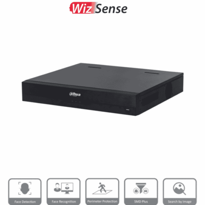 DAHUA NVR4416-16P-EI - NVR de 8 MP /16 Canales IP/ WizSense/ 4k con IA/ 16 Puertos PoE af/at/ 4 Bahias para Discos Duros/ 1 Canal de Reconocimiento Facial por NVR/ 4 Ch con SMD Plus/ Soporta Cámaras con IA/ 10 Bases de Datos de Rostros