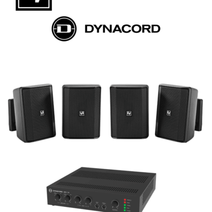 ElectroVoice M_KITU602EVIDS - Kit de Audio / Amplificador Mixer 60W / 4 Altavoces EVID-S 15W Negras