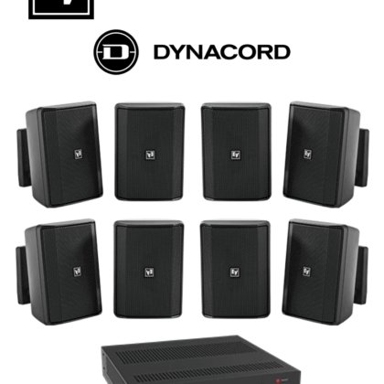 ElectroVoice M_KITU2404EVIDS - Kit de Audio / Amplificador Mixer240W / 8 Altavoces EVID-S 15W Negras