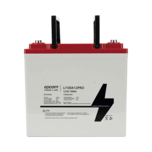 Batería de Litio Ciclo Profundo, 12.8 Vcc 100Ah LiFePO4 Válvula de Alivio, Solar, Marina, Máximo 100 A de Descarga