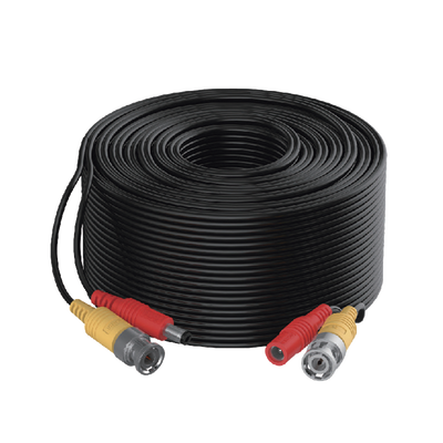 Cable Coaxial Siames (Mini RG59) + Alimentación / 10 Metros (32.81 Pies) de Distancia / CCA / Soporta 1080p (2 Megapixel) hasta 4K (8 Megapixel) / Uso Interior y Exterior