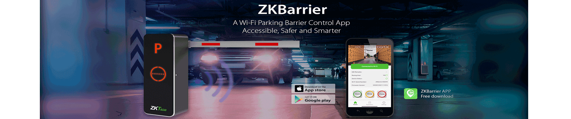 BGM1060L ZKTECO Barrera Vehicular Brazo Telescópico 6 m | Apertura 5 s + LED + Wi-Fi App - Image 6