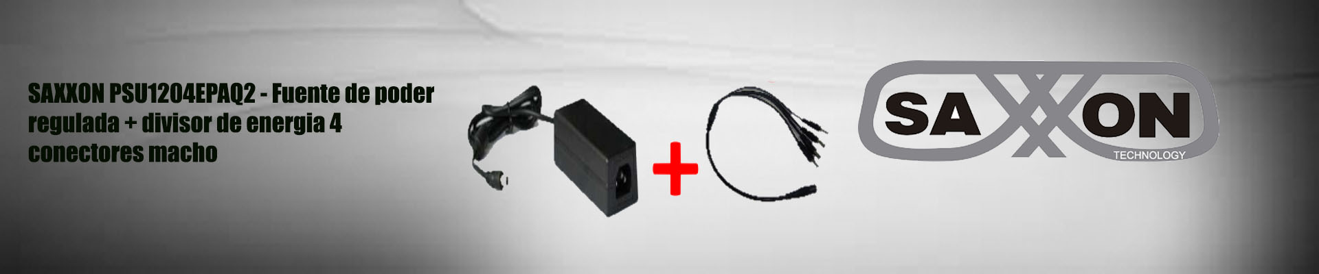 SAXXON PSU1204EPAQ2 - Paquete de Fuente de Poder Regulada de 12 Vcc 4.1 Amperes + Divisor para 4 Camaras/ Color Negro/ Para Usos Multiples: Sistemas de CCTV, Acceso, ETC/ Certificacion UL/ - Image 5