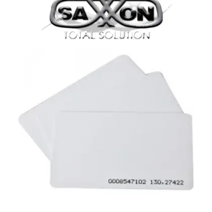 SAXXON SAXM02UF - Tarjeta de Proximidad ID Frecuencia 125 Khz 0.88mm, Folio Impreso para Control de Acceso