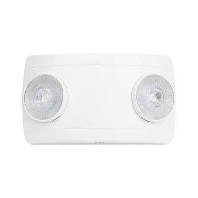 Luz de Emergencia Dual LED ultra compacta/150 lúmenes/Luz fría/Batería de Respaldo Incluida/Botón de test.