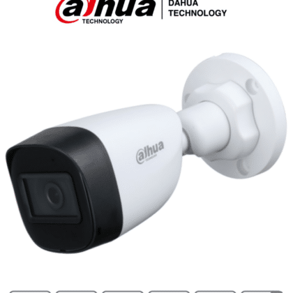 DAHUA HAC-HFW1200CN-A - Cámara Bullet 1080p/ Micrófono Integrado/  Lente de 2.8mm/ 30 Mts de Ir/ IP67/ Policarbonato/ CVI/CVBS/AHD/TVI/ BLC/HLC/DWDR