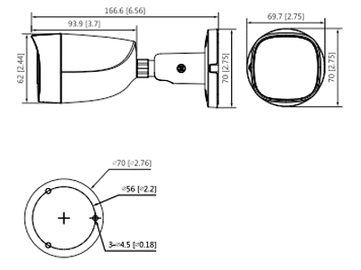 DAHUA HAC-HFW1200CMN-A- Camara Bullet 1080p/ Lente de 2.8 mm/ Microfono Integrado/ 101 Grados de Apertura/ Metalica/ IR de 30 Mts/ IP67/ Soporta CVI/CVBS/AHD/TVI/ - Image 10