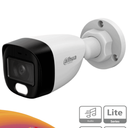 DAHUA HAC-HFW1209CN-A-LED-S3 - Cámara Bullet Full Color 1080p/ Llente de 2.8 mm/ 107.8° de Apertura/ Micrófono Integrado/ 30 Metros de Luz Visible/ DWDR/ Starlight/ IP67/ Compatible con CVI/AHD/CVBS/