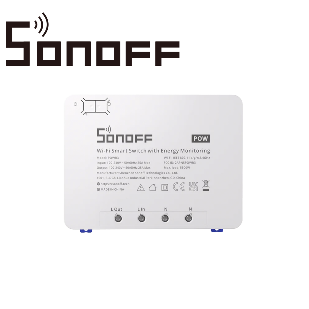 INTERRUPTOR INTELIGENTE ON/OFF DE POTENCIA SONOFF POWR3 / 1CH ON/OFF / MONITOREO Y CONTROL DE CONSUMO ELECTRICO / WIFI 2.4GHZ / COLOR BLANCO / COMPATIBLE CON ALEXA/GOOGLE HOME/IFTTT / APP IOS Y ANDROID / HASTA 25AMP